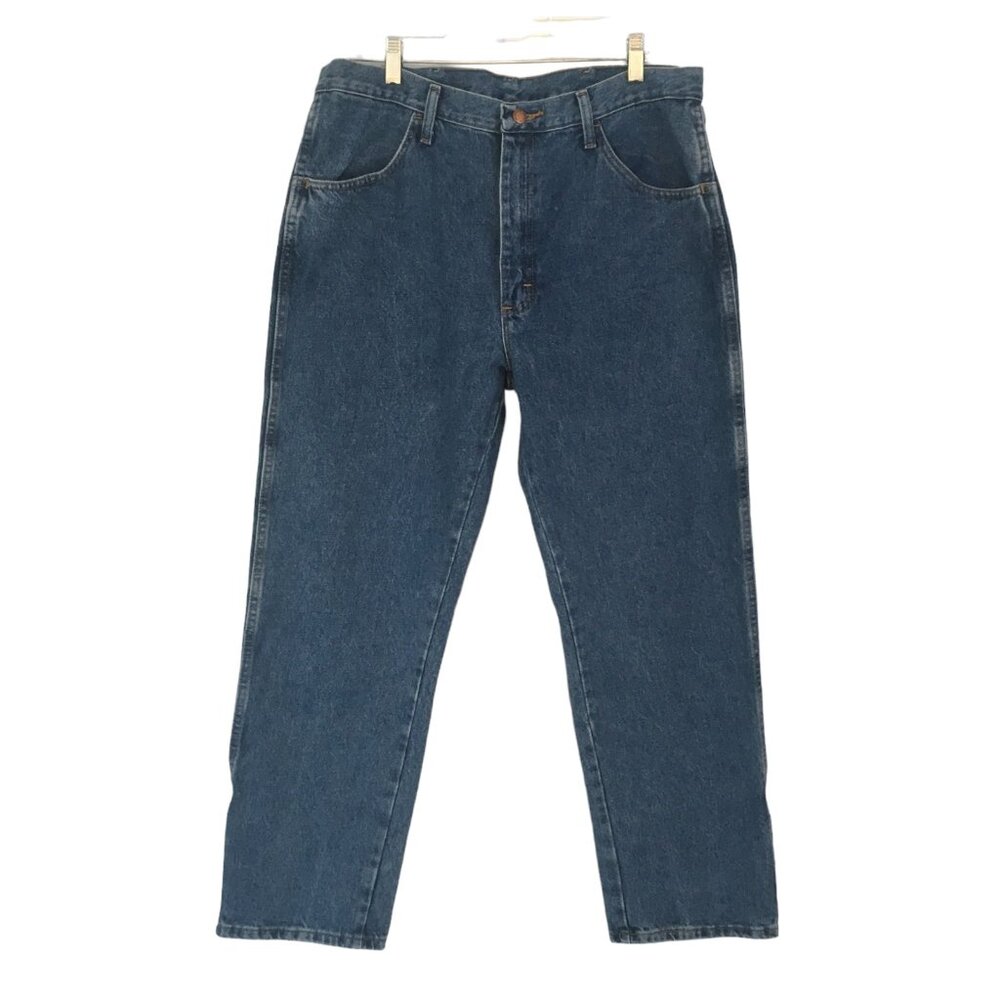 Rustler Classic Blue Denim Jeans‎ 36 x 30, High Rise, Straight Leg